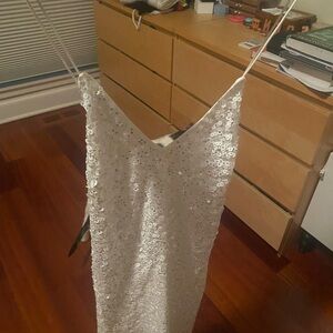 Lulu's White Sequin Dress